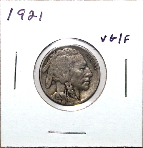 1921 US Buffalo Nickel VG Very Good Free Shipping