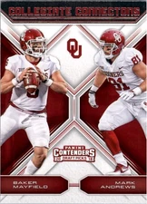 2018 Contenders Draft Picks Collegiate Connections Baker Mayfield Mark Andrews