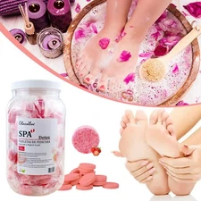 40pcs Foot Bath Effervescent Tablets Essential Oil Bath Salt Spa Foot Care