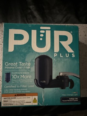 New! PUR PLUS Water Faucet Filtration System FM2800N Vertical Mount, Indigo (D2)