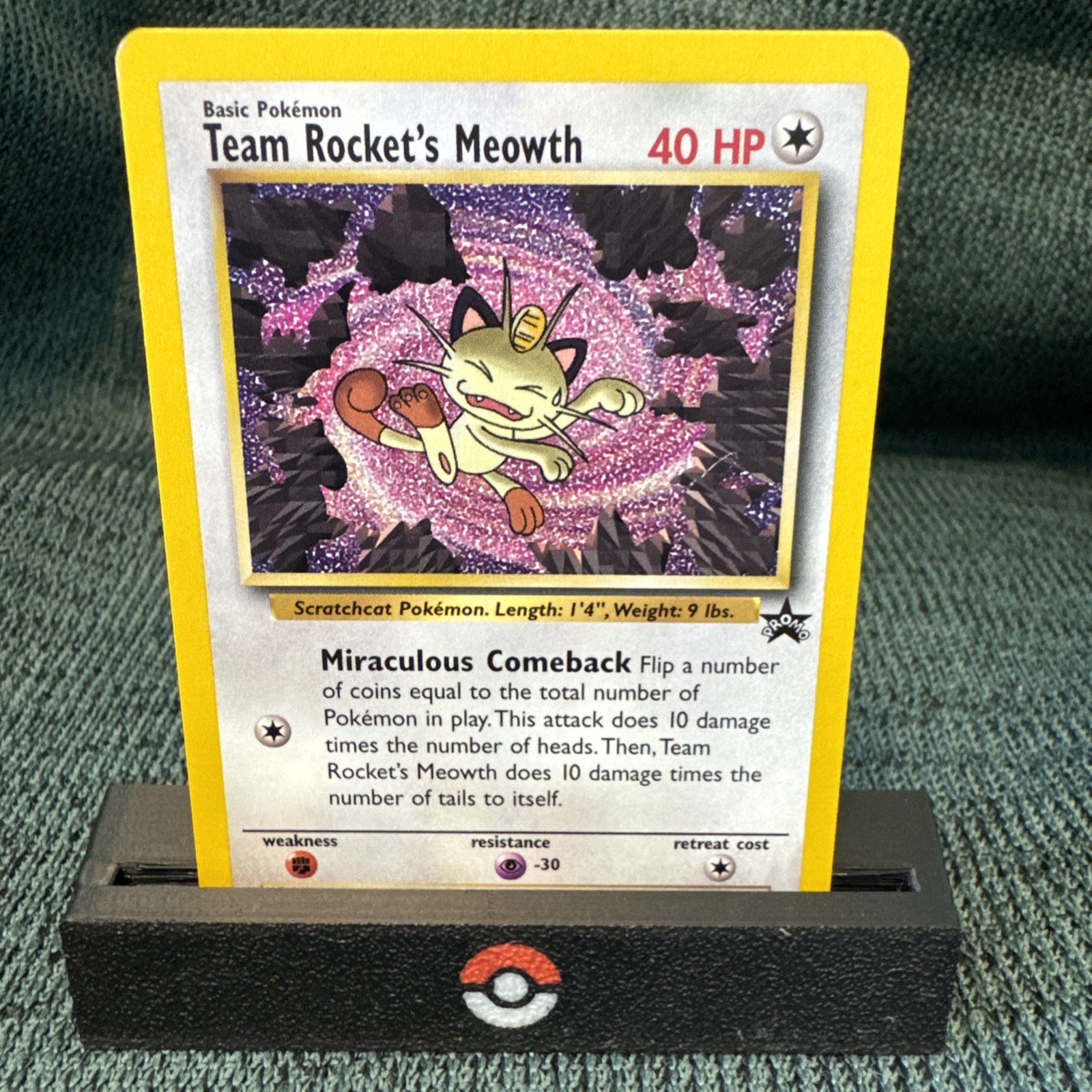 Team Rocket's Meowth 18 Pokemon Wizards Black Star Promos Promo Lightly Played