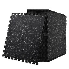 24 Tiles Puzzle Exercise Mat Interlocking 0.4''Thick Foam Floor Gym Workout Mat