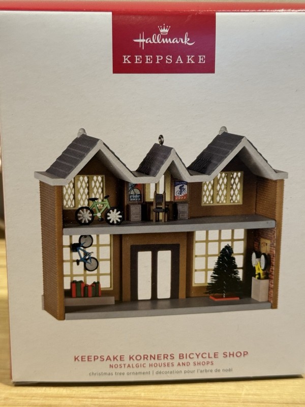 2022 Hallmark KEEPSAKE KORNERS BICYCLE SHOP #39 Nostalgic Houses Series Ornament