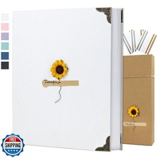 Scrapbook Album 8" x 10" DIY Scrapbook Photo Album Hardcover Kraft Paper 3 Ri