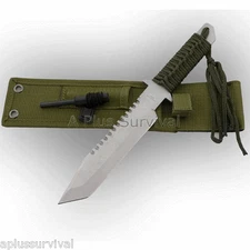 Full Tang 11.25" Hunting Knife 440 Steel & Fire Striker