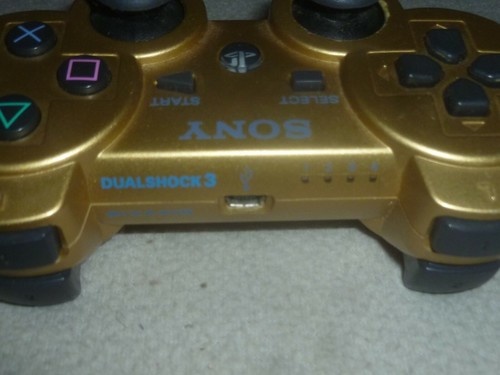SONY PLAYSTATION 3 PS3 WIRELESS CONTROLLER CECHZC2U DUALSHOCK SIXAXIS GOLD - Picture 2 of 4