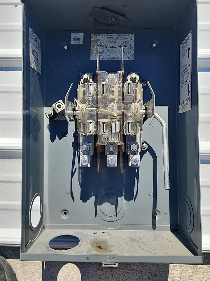 Duncan 200 amperios medidor lata sin anillo mandíbula 7T derivación trifásica Foto 2 de 4