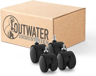 2'' Wheel Diameter | Black Nylon Swivel Hooded Samson Twin Wheel Caster with Brak