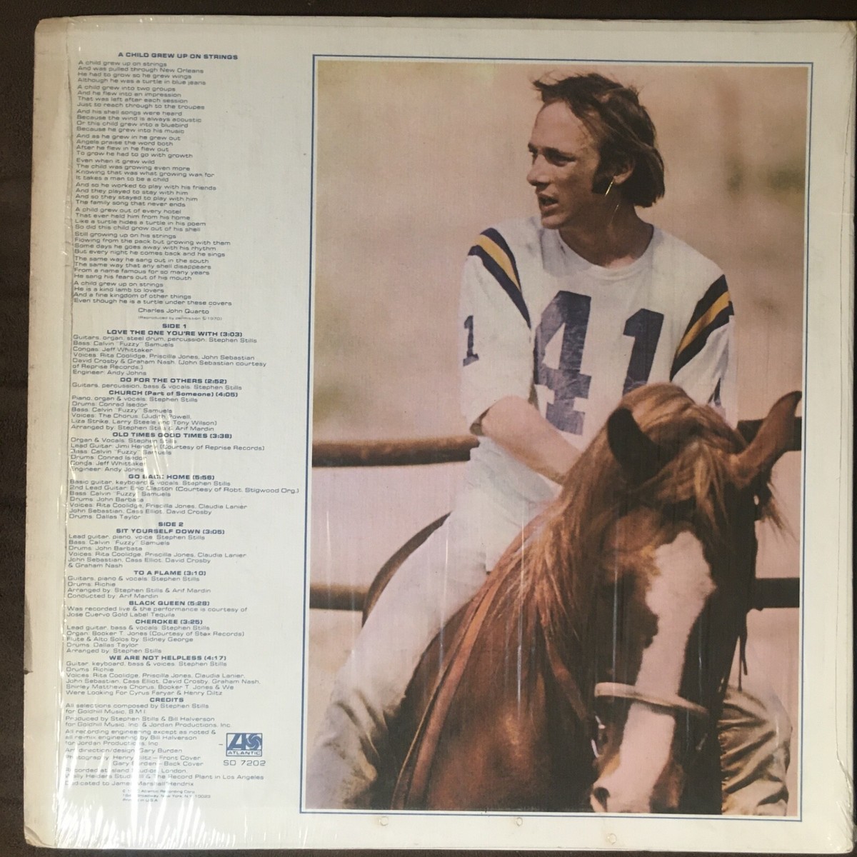 STEPHEN STILLS Self-Titled -1970 First Press Atlantic LP w