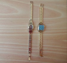 2x Damenuhr LUCH CHAIKA mechanisch m.Handaufzug UdSSR AU vergoldet