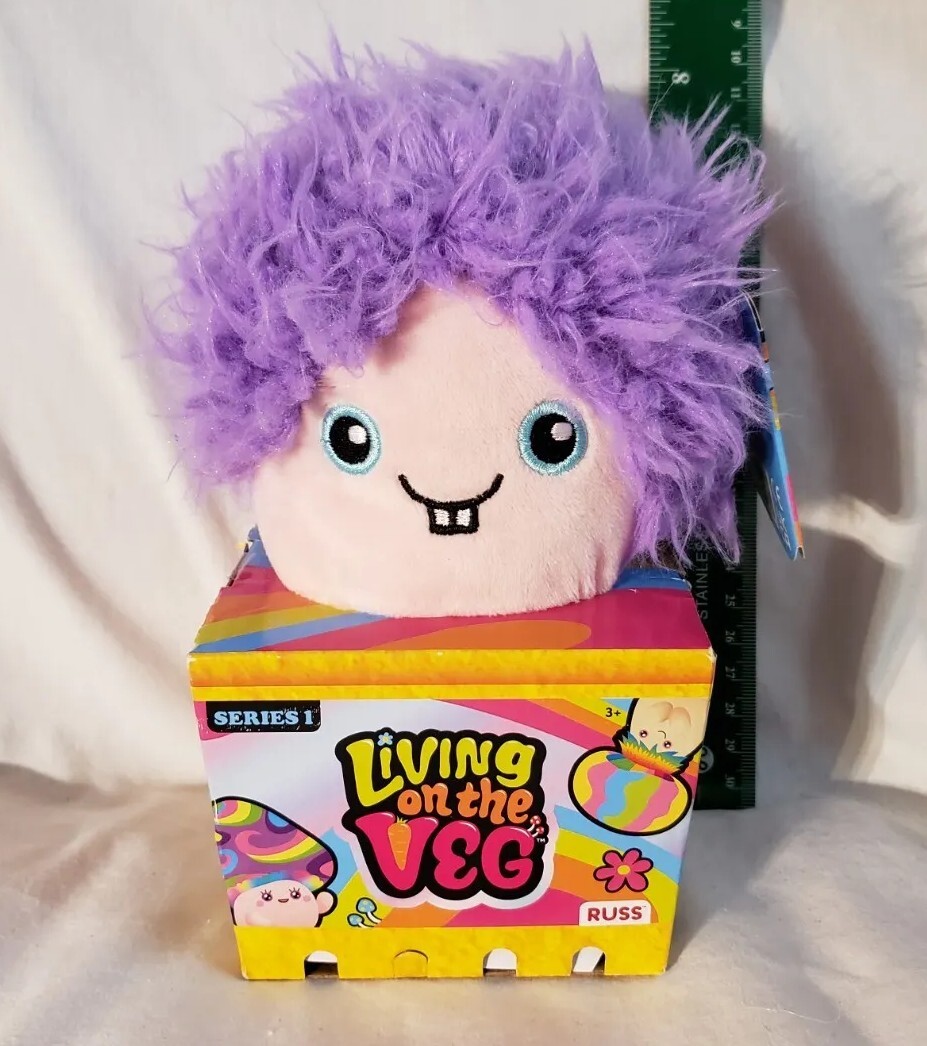 New Living on the Veg Mushroom Romy Plush Easter Russ Purple Hair