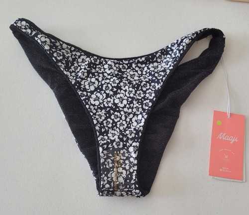 Maaji klassischer umkehrbarer Bikiniunterteil, Damen Größe L, schwarz NEU UVP $ 69
