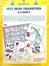 VTG Aunt Martha's A-Z Quilt Transfer Pattern C800 UNUSED