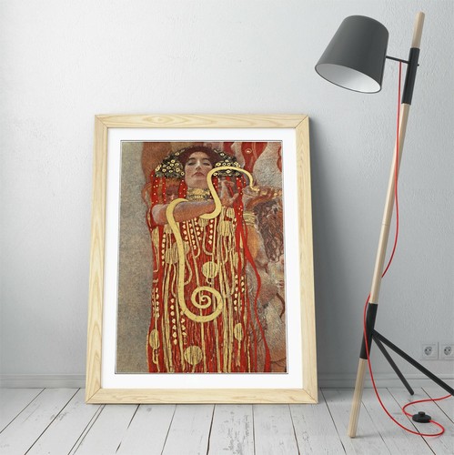 KLIMT HYGIEIA GODDESS OF HEALTH -ART FRAMED POSTER PICTURE PRINT ARTWORK- GOLD - Picture 6 of 10