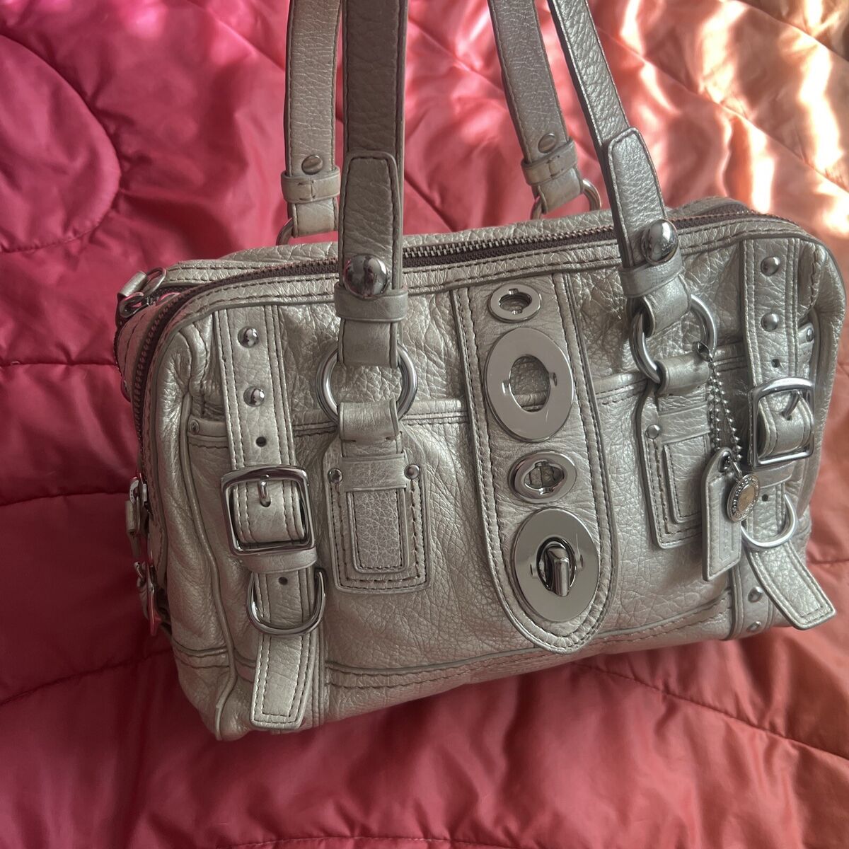 Coach Legacy 65th Anniversary leather Platinum Lily Satchel Coach Legacy 65th Anniversary leather Platinum Lily Satchel