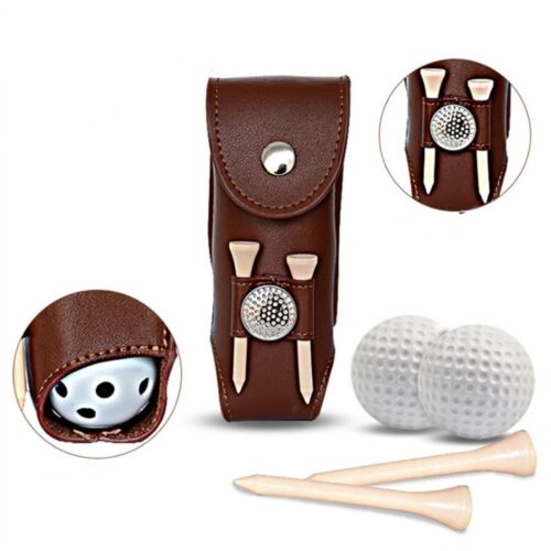 Borsa da golf in vera pelle borsa portaoggetti palline da golf tee vita borsa cintura - Foto 1 di 9