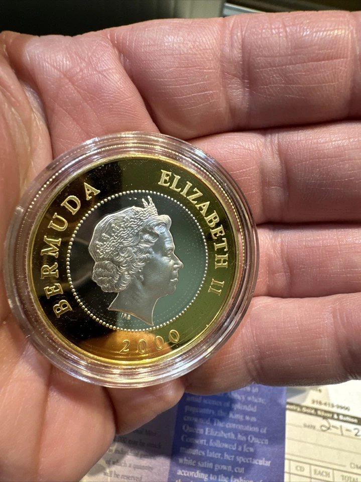 Bermuda 2000, 1 Dollar Silver Proof 'Queen Mother ' - Image 3 of 4