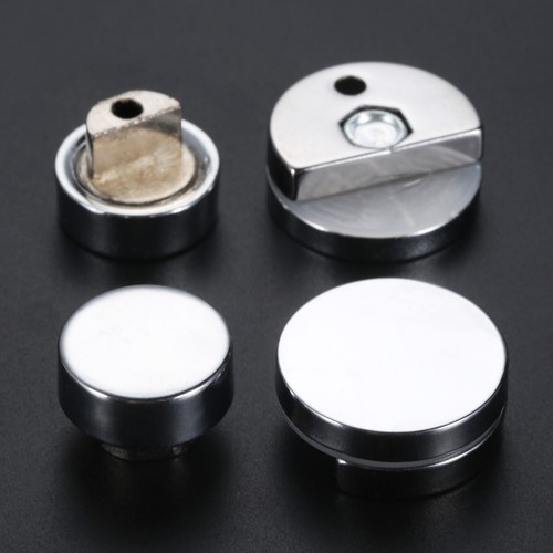 4PCS Mirror & Glass Hanging Kit Wall Bracket Adjustable Clips Set Pack Chrome - Picture 3 of 24