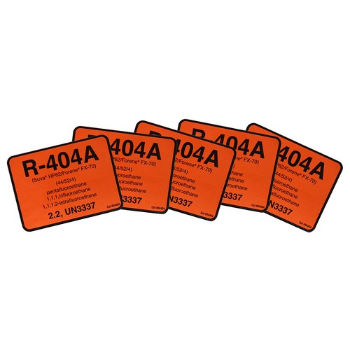 R-404A / R404A Label # 04404 , Pack of (5) - Picture 1 of 3