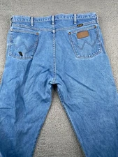 Wrangler Jeans Mens 38x35 Blue Cowboy Cut Denim Western Ranchwear Rodeo 13MWZ