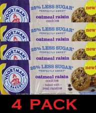 4x Voortman Bakery OATMEAL RAISIN Cookies 8.04 Oz NEW - FREE SHIP - 4 PACK