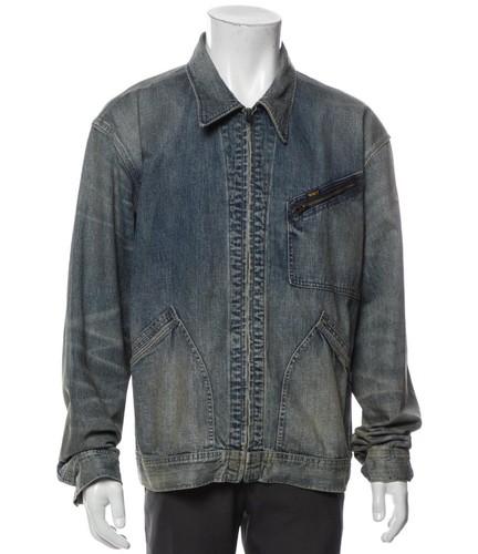 RRL Double RL Ralph Lauren Type II MALVERNE Trucker Jacket Size 2XL Blue Long R