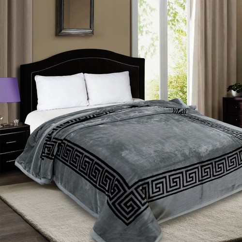 Heavy Weight Soft 2PLY Blankets Reversible Bed Throw King Size Comforter - Picture 29 of 34