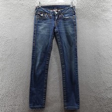 True Religion Julie Jeans Women's Size 25 Blue Denim Low Rise Skinny Made In USA