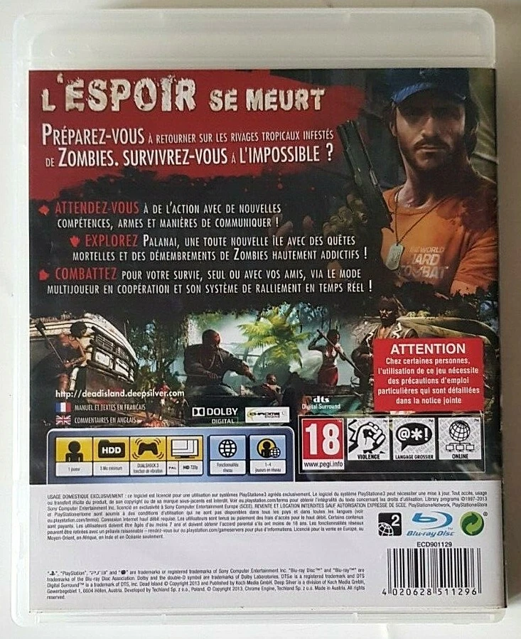 Dead Island Riptide - PlayStation 3 PS3 - Complet - Photo 3/3