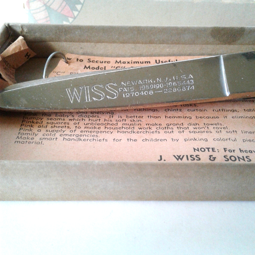 Vintage Wiss Pinking Shears Model C Circa 1940's in Original Bx w/ Tag - Picture 5 of 8