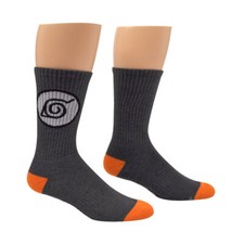 Naruto Shippuden Leaf Symbol Athletic Crew Socks, One Size