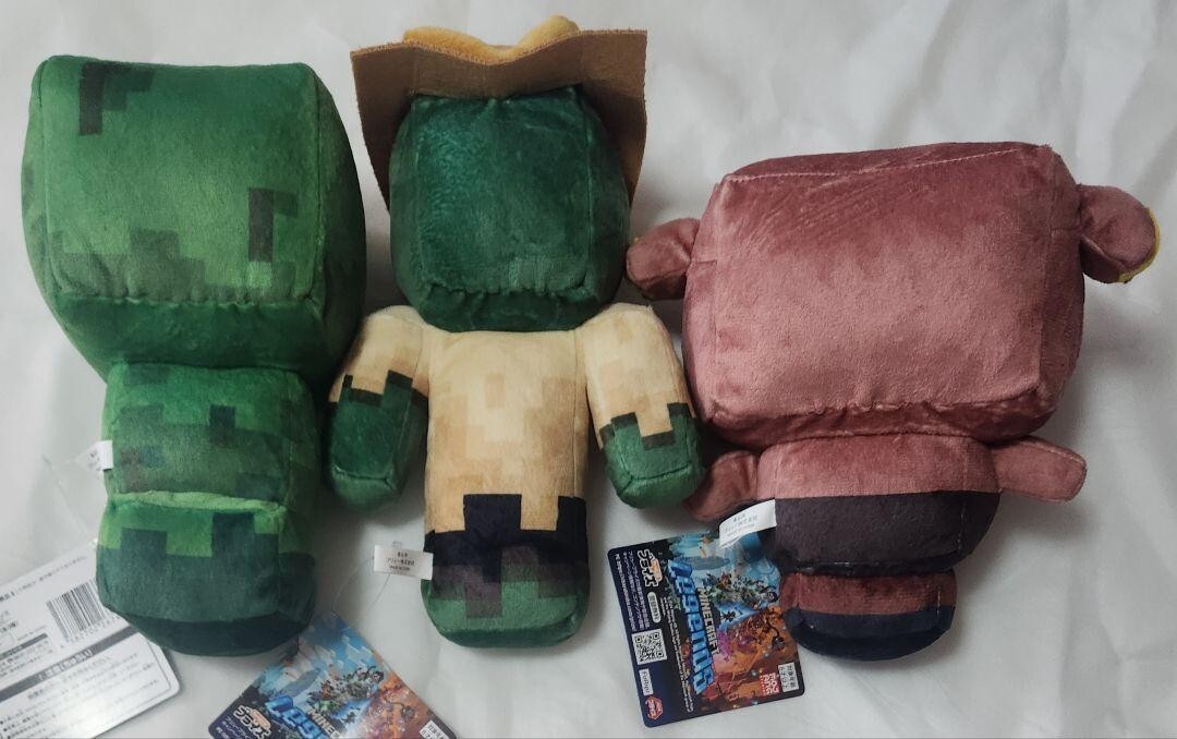 Minecraft Legends Plush Toy 20cm Creeper Piglin Zombie set | eBay