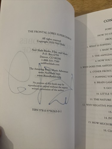 The Frontal Lobes Supercharge by Neil Slade 2011 Edition Paperback Autographed - Picture 6 of 6