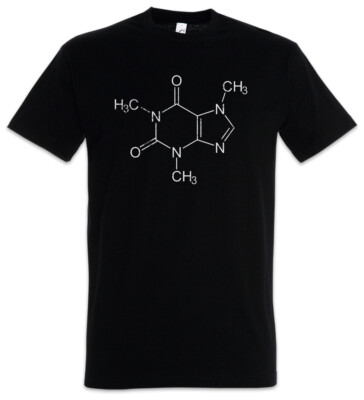 Caffeine Molecule T-Shirt Fun Geek Nerd Coffee Chemist Chemistry Teacher Formula