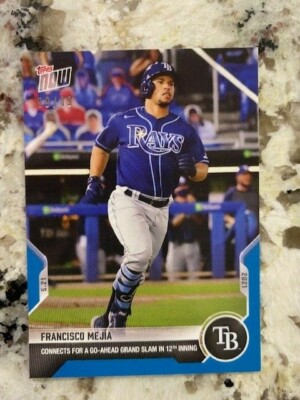 2021 TOPPS NOW BLUE PARALLEL CARD 09/49 TAMPA BAY RAYS FRANCISCO MEJIA #251