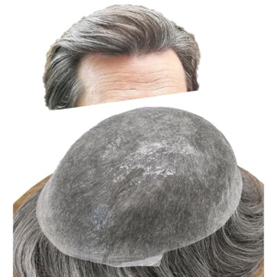 Mens Hair Replacement Ultra Thin Skin Toupee All Colors Hairpieces PU System US