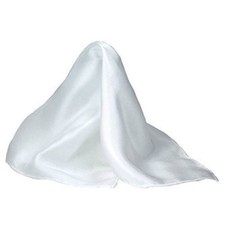 White Silk Twill Pocket Square with Hand-rolled edges by ROYAL SILK - 17  Square