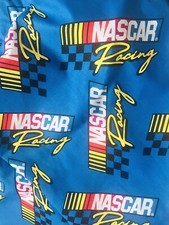 NASCAR RACING COTTON FABRIC BTHY 18 x44 Great Colors