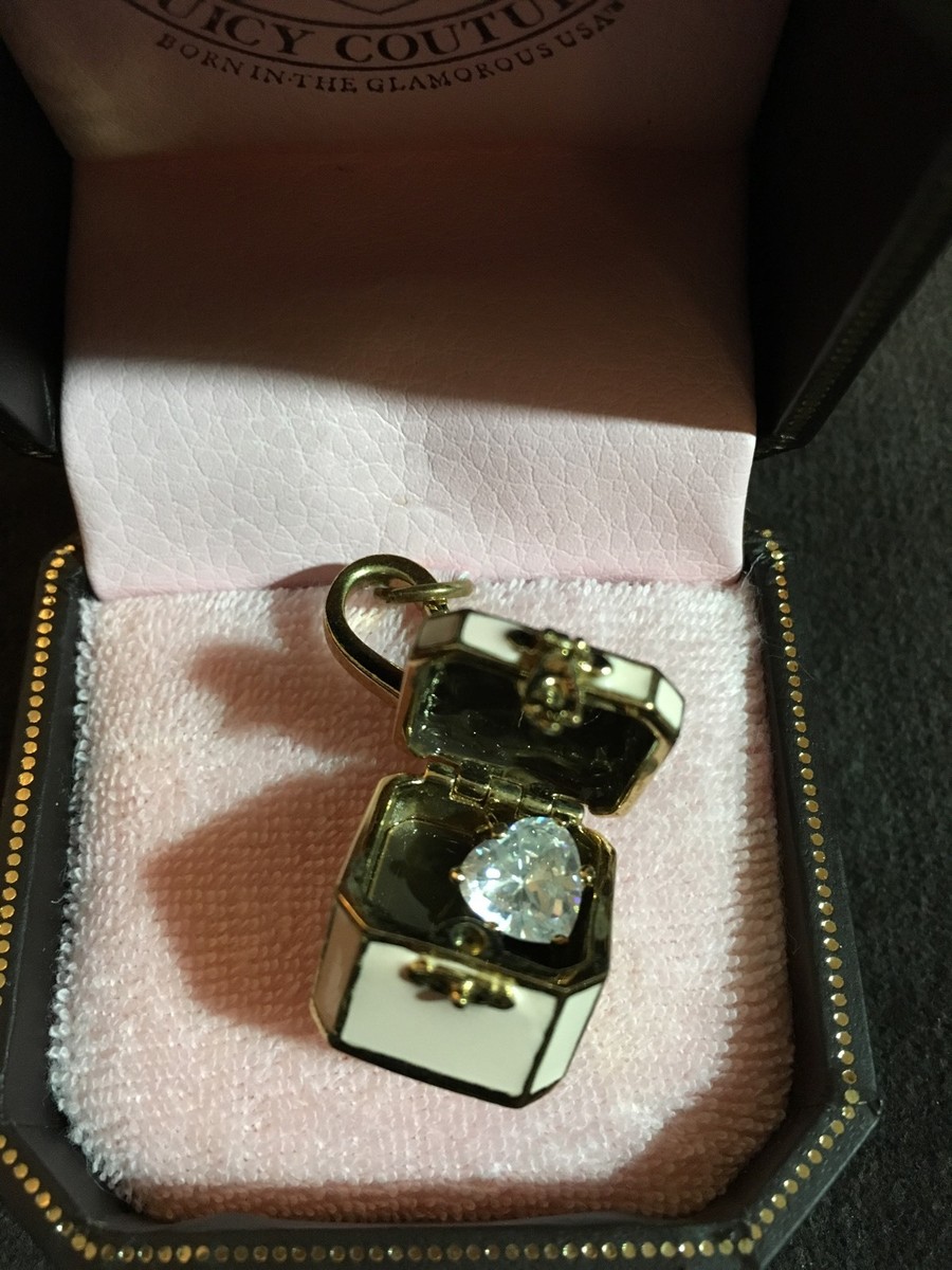 ♡yuco♡ New JUICY COUTURE Jewelry Box Charm YJRU261 Charm CZ Heart