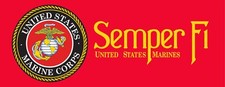 Calcomanía de vinilo perforada para ventana trasera Semper Fi MARINE CORPS PARA CAMIÓN HECHA EN EE. UU.