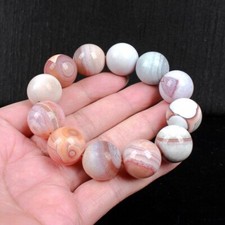20 mm Certified 3 Color 100 Natural A Agate Bead Beads Bangle Bracelet 0440