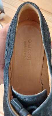 Gucci Navy Blue Suede Bamboo Tassel Lace Up Oxfords Men’s Size 6 1/2 Gucci Blue Suede Queen Bamboo Trim Heel Tassel Loafers Size  main image 2
