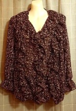 summer floral ruffle blouse