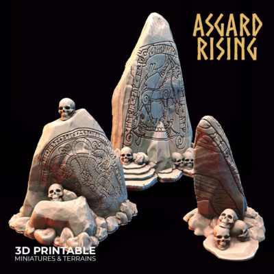Norse Runestones (Vikings!) - Norse Theme - 32mm - Asgard Rising