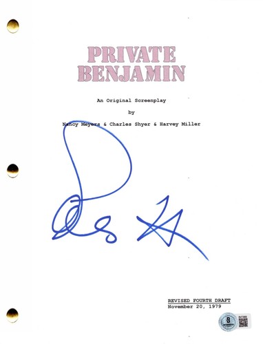 Goldie Hawn Signed Private Benjamin Full Script Authentic Autograph Beckett