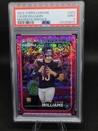 2024 Topps Chrome -Rookies Caleb Williams #202 Magenta Speckle Refractor /399 RC