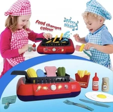 Magic Fun Frying Color-Changing Gourmet Cooking Kitchen 20pc Pretend Play Food