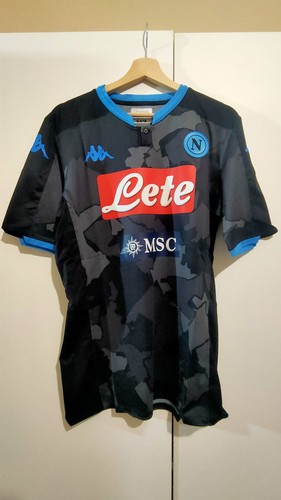 Maglia Gara Kombat Camo District Napoli 19-20 rara nuova originale Nero Grigio - Foto 1 di 10