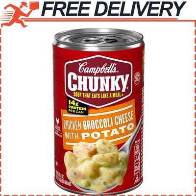 Campbell's Chunky Soup, Chicken Broccoli Cheese Soup with Potato, 18.8 Oz Can
