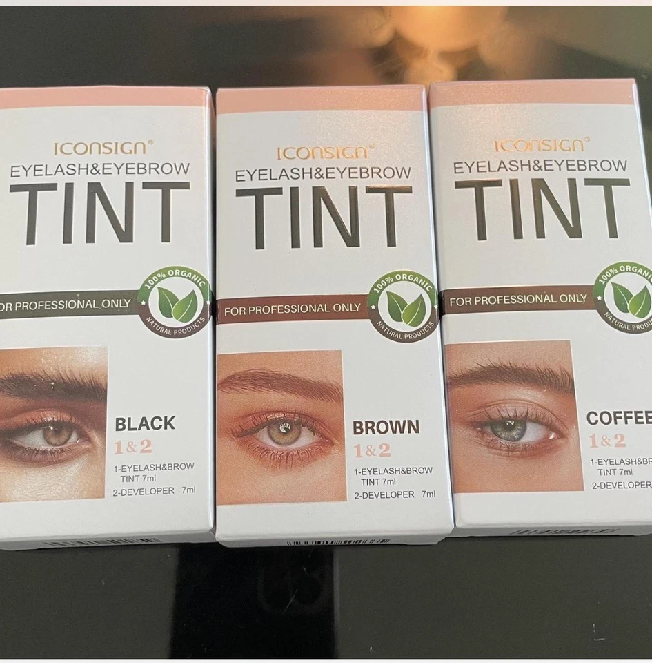 Quantity 3 colors Eyelash & Eyebrow Dye Tint Kit Waterproof permanent gel. - Image 2 of 3